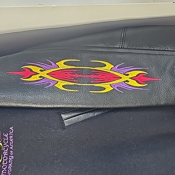 Rottweiler motercycl bomber 100 % leather wool mens MEDIUM jacket. EXC… - Picture 5 of 16